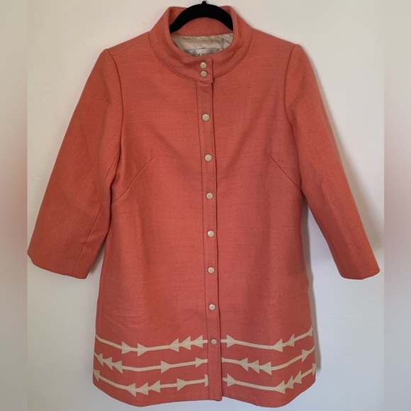 ANTHROPOLOGIE LAUREN MOFFATT Eastwood
Dress Salmon Wool Pea Coat Snaps.Size:M - Picture 3 of 9